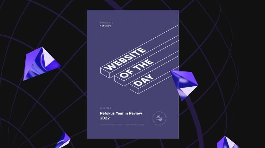 Our Year
                    in Review 2022 got awarded
                    Site of the Day by CSSDA